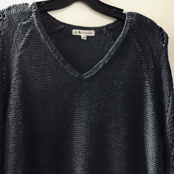 🌟 Denim Mix Knit V-Neck Sweater - Picture 2 of 7